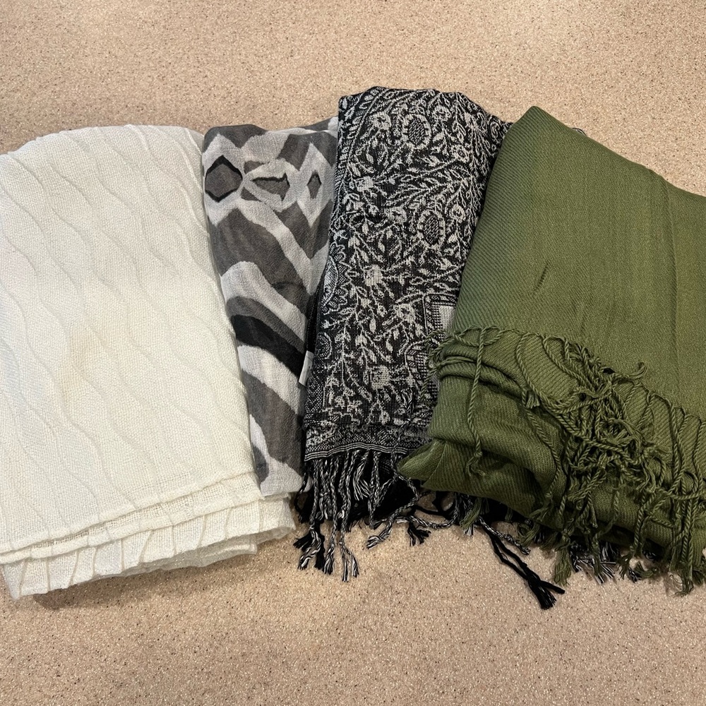 Set of Four (4) Charming Charlie Women's Scarfs